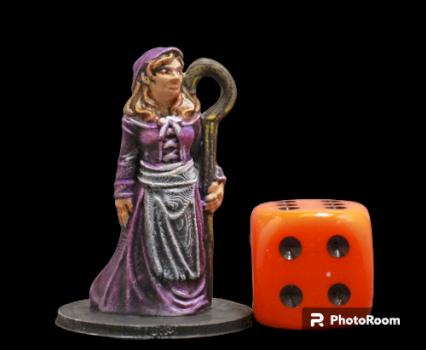 3d printed Townfolk Sheperdess Dungeons and Dragon miniature by superbug983