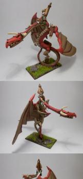 Warmaster (10mm) High Elf - Hero on Dragon by Guthwine