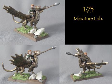 Halfling on Gold Dragon by 1a73MiniatureLab