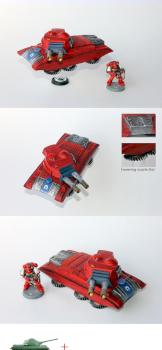 scratch built space marine hovering tank by bachata_latina