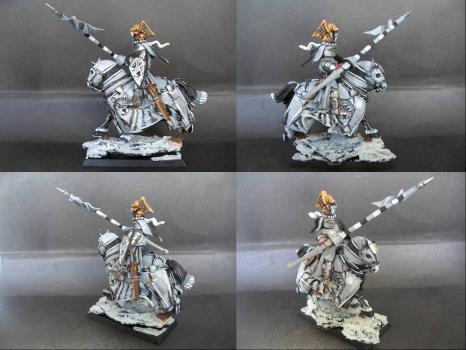 Warhammer Bretonnian Champion Knight of Snow Wolf by tinman755