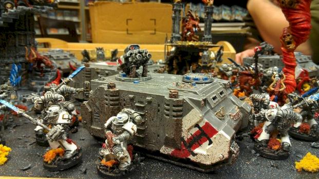 Purifier VS Bloodletters Display board by Denied
