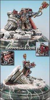 Space Wolf Runepriest's snow base by EArkham