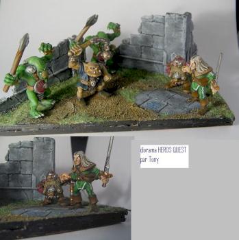 petit diorama heros quest by deleportony