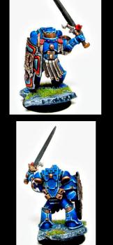 Ultramarine Honor Guard Champion by yeoldemodelshoppe