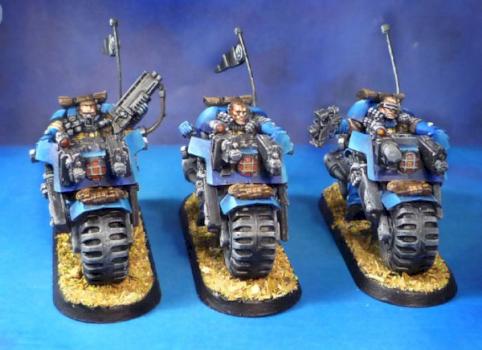 SPACE MARINES-SCOUT BIKE SQUAD by midgardmodels
