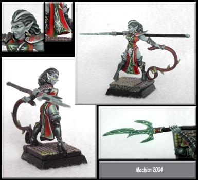 Beastmastress with magic weapon by Mechian