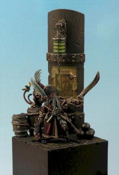 Sartosa Pirate Captain - Silver Warhammer Single GDUK'11 by Wiltrichs