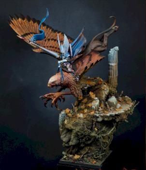 Prince of Autumn - High Elf Prince on Griffon by jarhead