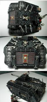 Inquisitorial Chimera MKII with proud Storm Trooper and hardlinked Servo Skulls by mephistonv