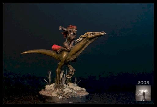 Mounted Daemonette by Eillyenn