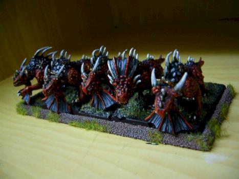 Chaos Daemon Khorne Flesh Hound by AlbertHK