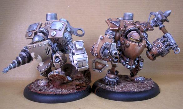 Driller and Rockram, Rhulic Heavy Warjacks by Lobster