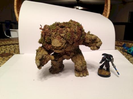 Earth elemental stone golem by deeptriton