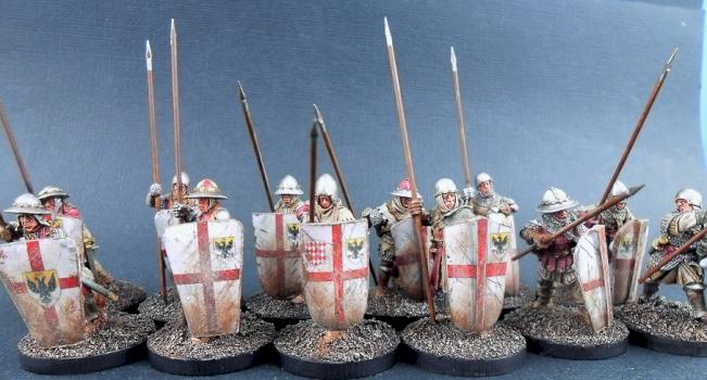 28mm Claymore Castings French/Italian/Genoese Pavisers by avalonindustries2040