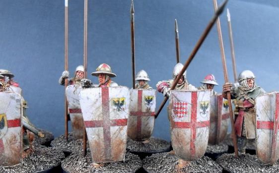 28mm Claymore Castings French/Italian/Genoese Pavisers by avalonindustries2040