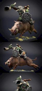 Orc boar boy by saltpappa