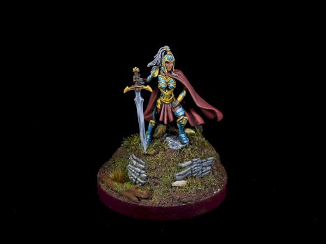 Female Warrior with Two-handed Sword by abytom_mini_painting