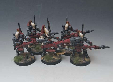 Aeldari Dark Reaper squad by nels0nmac