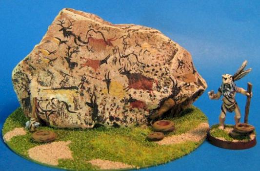 Cave wall with cave painter by ccerra