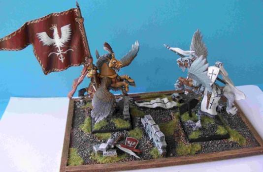Bretonnia Duel Diorama by elvslayer