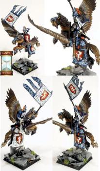 Bretonnia Pegasus Standard Bearer by LaurelinM