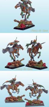 Wood elves Highborn on Elven Steed by yahooart