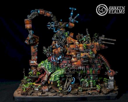 Ork Squiggoth Diorama by Awaken Realms