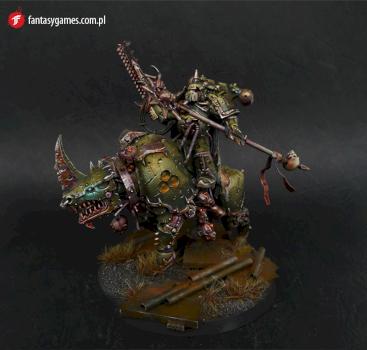 Death Guard Sorcerer on Daemonic Mount (conversion) by fantasygames.com.pl