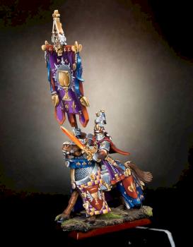 Bretonian Battle Standar Bearer by Lemartes