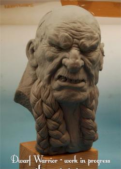 Dwarf Warrior bust - work in progress by Scibor