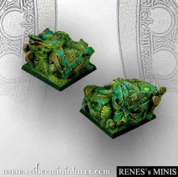 Elven Skylight Mirror 40mm Square Bases by rene