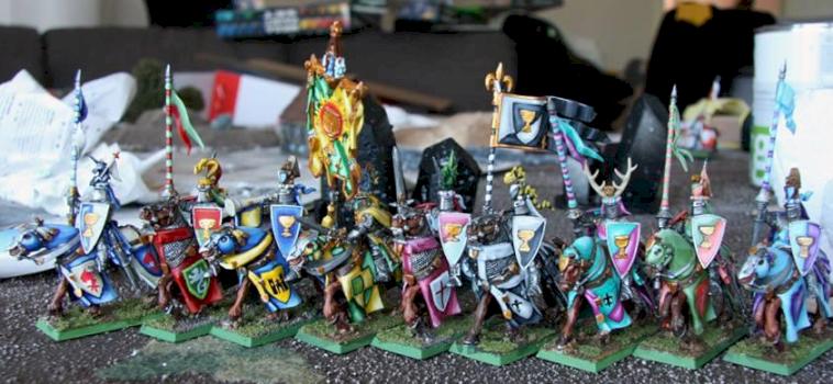 Bretonnian Grail Knights by mrsw0nka
