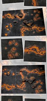 MODULAR 72x48 LAVA GAMEBOARD + FREE SET w40k, wfb scenery terrain by studiolevel