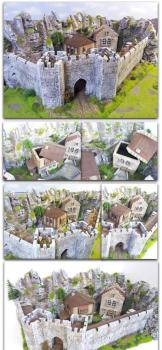 Historic castle for 25 - 30 mm scale by Dirk