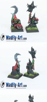 Night Goblin Big Boss and Night Goblin Shaman by MadFlyArtStudio