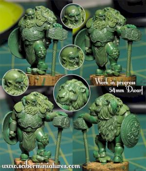 work in progress 54mm Dwarf by Scibor