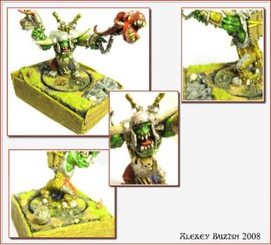 Orc Warboss on the scenic base by Lord Archaon