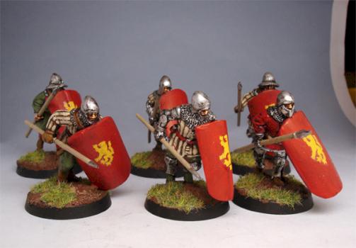 Perry miniature pavise men "Lannister" by Kapten Kampf