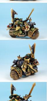 Warhammer 40K Dark Angels Lord on Bike by rene
