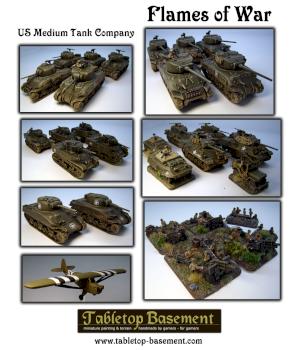 FLAMES OF WAR :: US MEDIUM TANK COMPANY by Burns