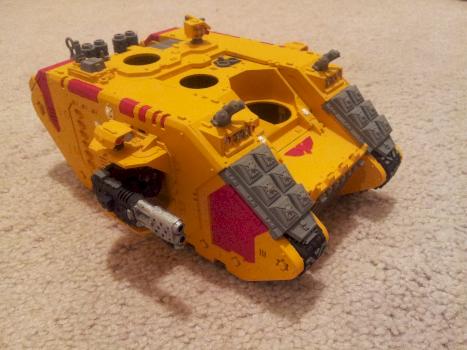 Imperial Fists Land Raider Redeemer by PaganLinuxGeek
