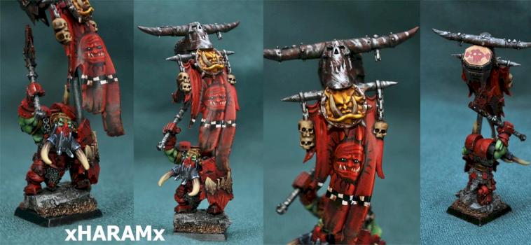 Black Orc Battle Standart Bearer by xHaramx
