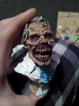 zombie doctor mini bust WIP by Madden