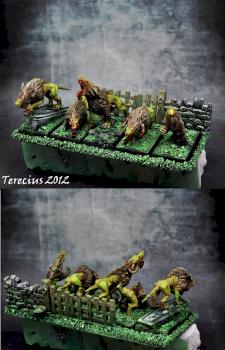 Dire wolves by Terecius