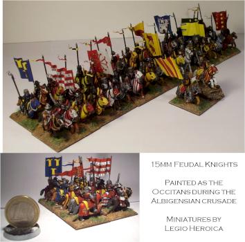 15mm Occitan feudal knights by Comte de Foix