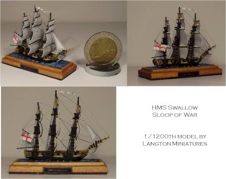 1/1200th HMS Swallow by Comte de Foix
