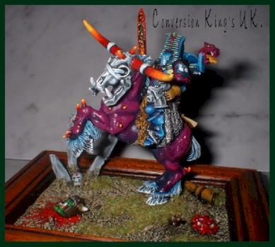 Converted Thousand Son's Chaos Sorcrer On Deamon Steed  *Repost* by neil thomas