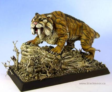 Smilodon sabertoothed cat. by SaxonAngel