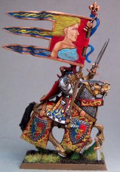 Bretonnian Standard Bearer by GoldenLionStudios